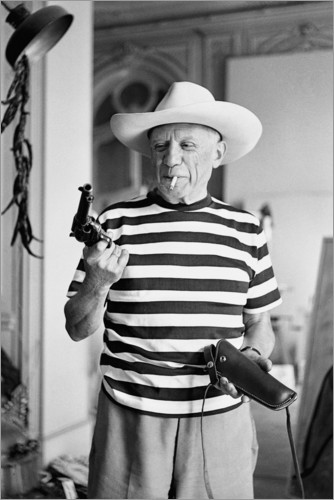 Premium poster Picasso met een revolver