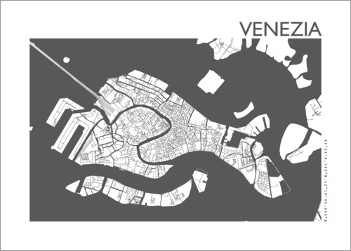 Poster City map of Venice