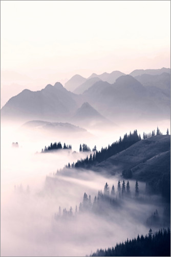 Premium poster Misty mountains