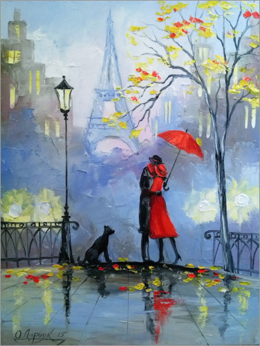 Poster Kiss in Paris