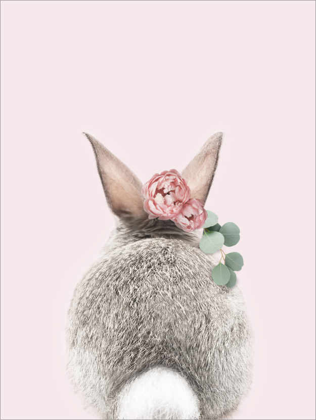 Premium poster Bloemige konijnenstaart