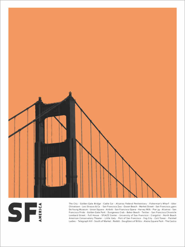 Premium poster Attractions in San Francisco