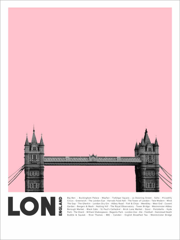Premium poster Attractions in London III