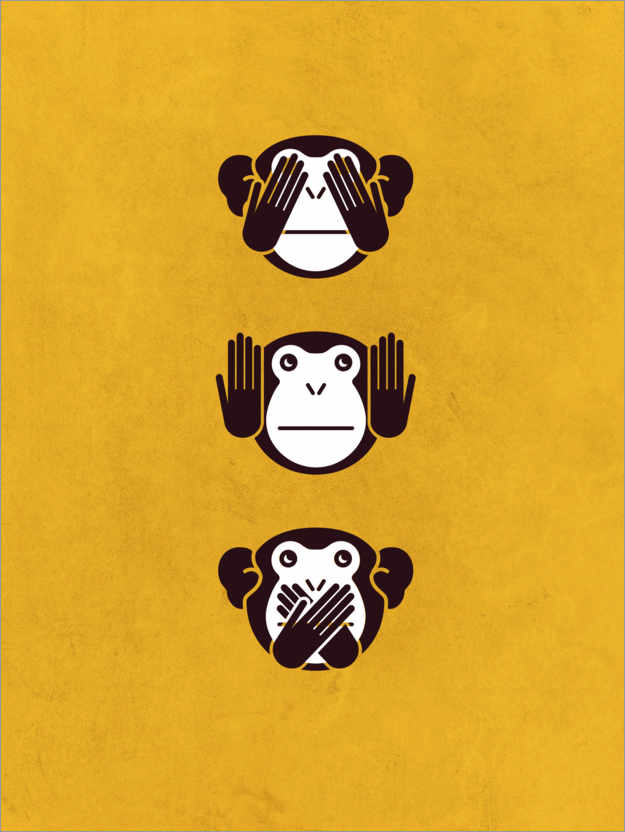 Poster The three monkeys
