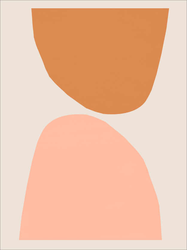 Poster Orange shapes