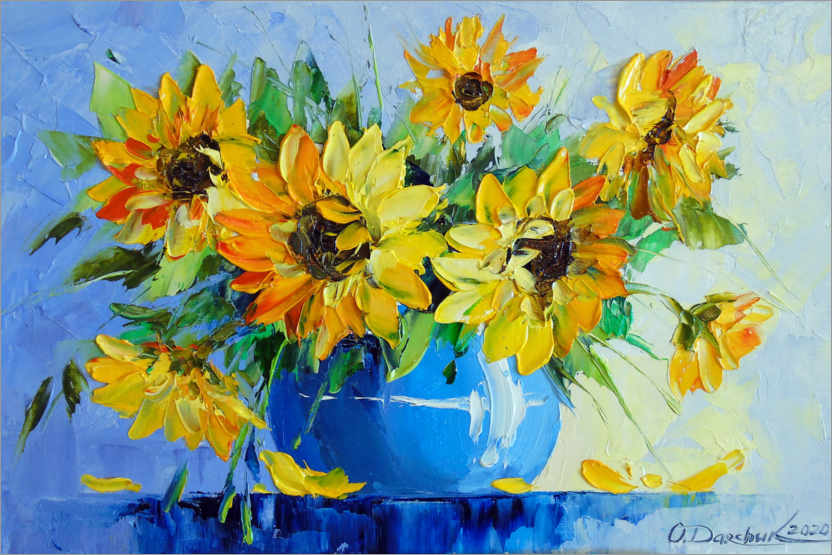Poster Bouquet of sunflowers