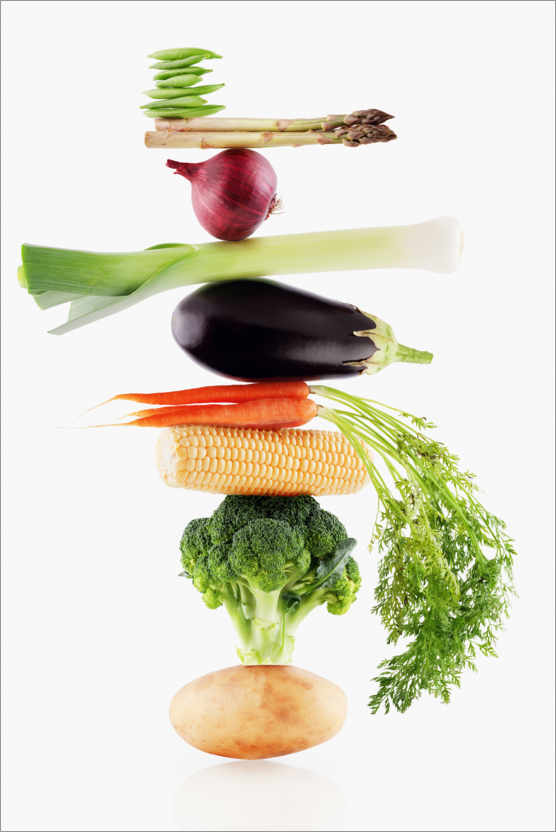 Poster Vegetables in balance