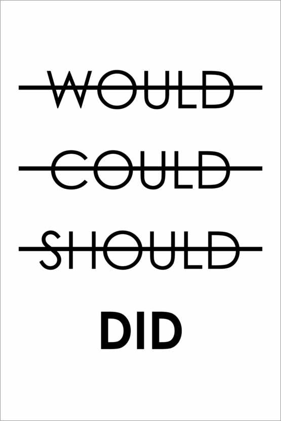 Poster Would, could, should, do (English)