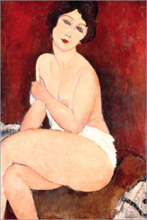 Poster Seated nude on a sofa (or: La belle Romaine)