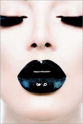 Premium poster Zwarte lippen