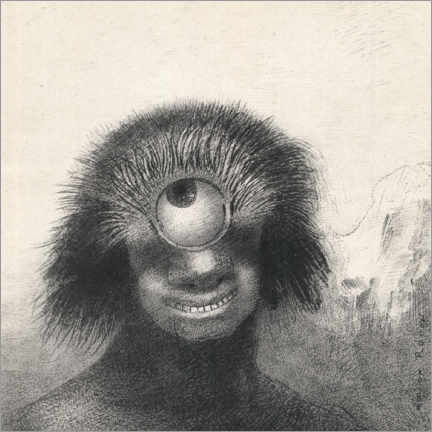 Canvas print  Smiling and abominable Cyclops - Odilon Redon