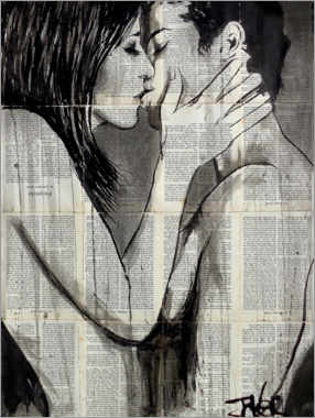 Premium poster  Traces of a kiss - Loui Jover
