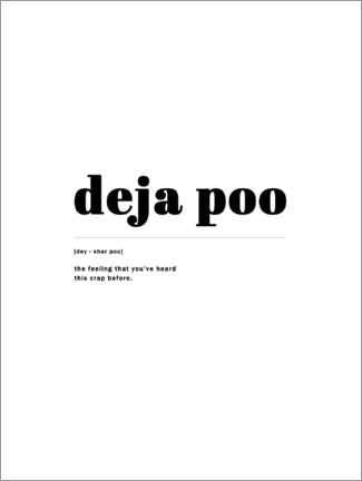 Premium poster  Deja poo - Finlay and Noa