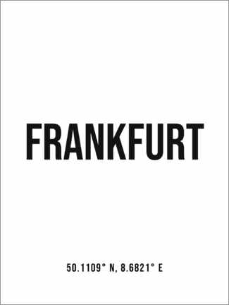 Canvas print  Coordinates - Frankfurt am Main - Finlay and Noa