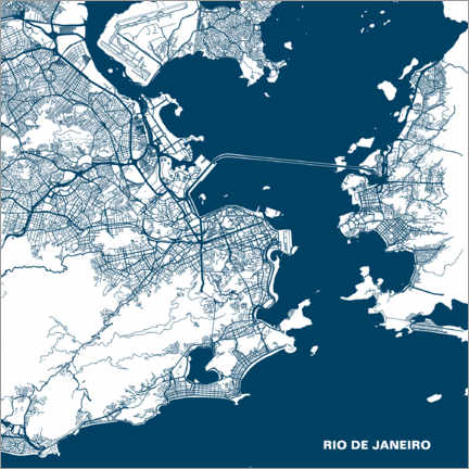 Canvas print  Map of Rio de Janeiro - 44spaces