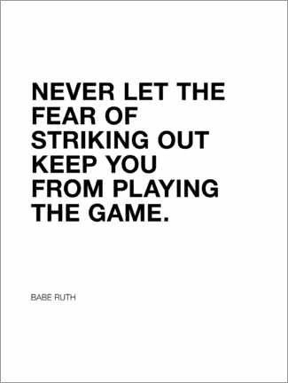 Premium poster Babe Ruth quote