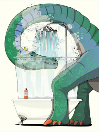 Canvas print  Diplodocus shower - Wyatt9