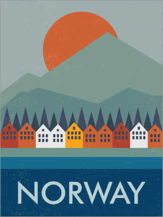 Premium poster Bergen, Norway