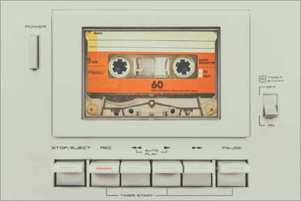 Poster The vintage audio cassette player