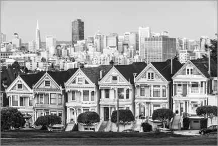 Poster  San Francisco skyline, black and white