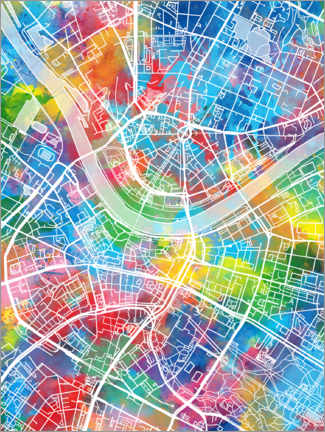 Canvas print  Dresden city map - Bekim Mehovic