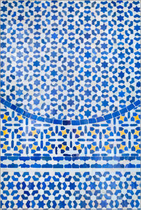 Aluminium print  Moroccan ceramic mosaic - XYZ PICTURES