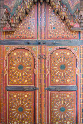 Poster Painted wooden door