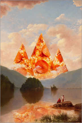 Premium poster Pizza mountains