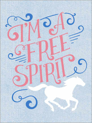 Hout print  I'm a free spirit