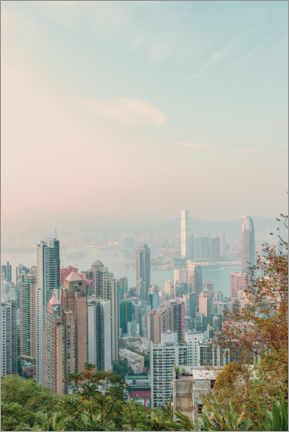 Premium poster Hong Kong skyline