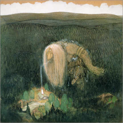 Poster  A forest troll - John Bauer