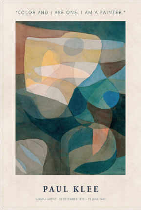 Aluminium print  Paul Klee - Color and I - Paul Klee