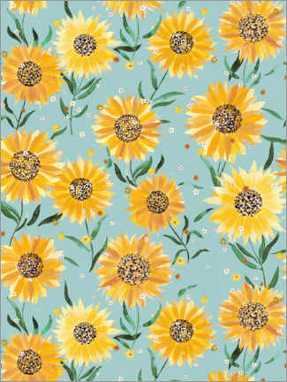 Canvas print  Summer Countryside Sunflowers - Ninola Design