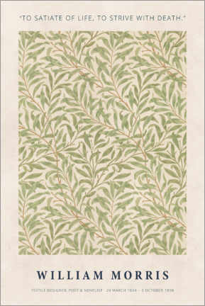 Hout print  William Morris - Satiate with life - William Morris