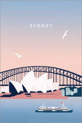 Canvas print  Sydney Travel Poster - Katinka Reinke