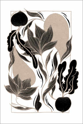 Acrylglas print  Ecosystem - Abstract Botanical illustration - Chromakane