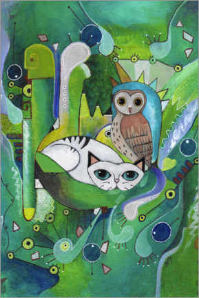 Premium poster Owl and pussycat