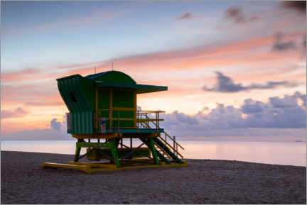 Premium poster Sunrise at Miami beach