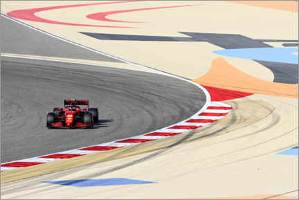 Hout print  Carlos Sainz, Ferrari, Bahrain Grand Prix 2021