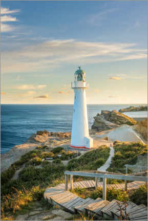 Canvas print  Castle Point Lighthouse near Wellington, New Zealand - Christian Müringer