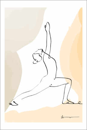 Premium poster  Warrior Pose I (Virabhadrasana) - Yoga In Art