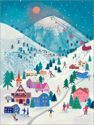 Canvas print  Alpine Ski Village - Elisandra Sevenstar