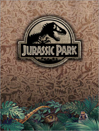 Aluminium print  Jurassic Park - Fossil wall