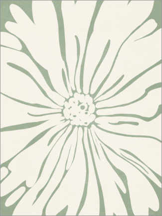 Acrylglas print  Sage green and beige flower - Olga Telnova