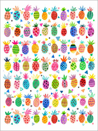 Hout print  Geo Pineapples Kids - Ninola Design