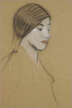 Canvas print  Head of a Girl - Helene Schjerfbeck