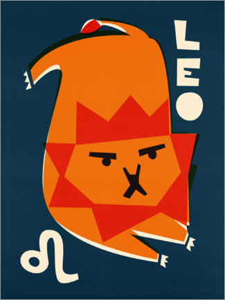 Poster  Leo Zodiac Star Sign - Fox &amp; Velvet