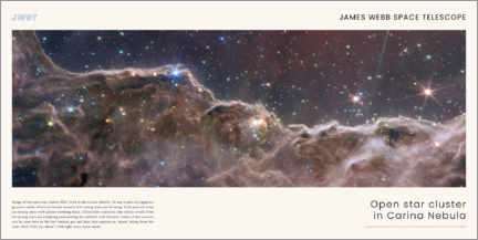 Poster JWST - Open star cluster in Carina Nebula