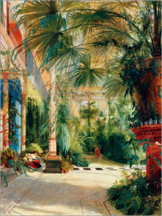 Poster  The Interior of the Palm House - Carl Blechen