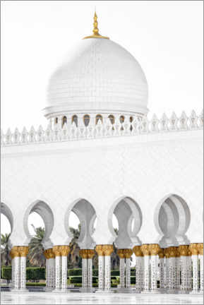Poster  White Mosque - Architectural Masterpiece - Philippe HUGONNARD